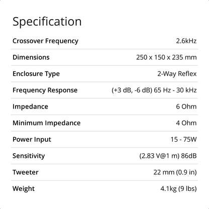 3010i Compact Bookshelf Speaker Pair