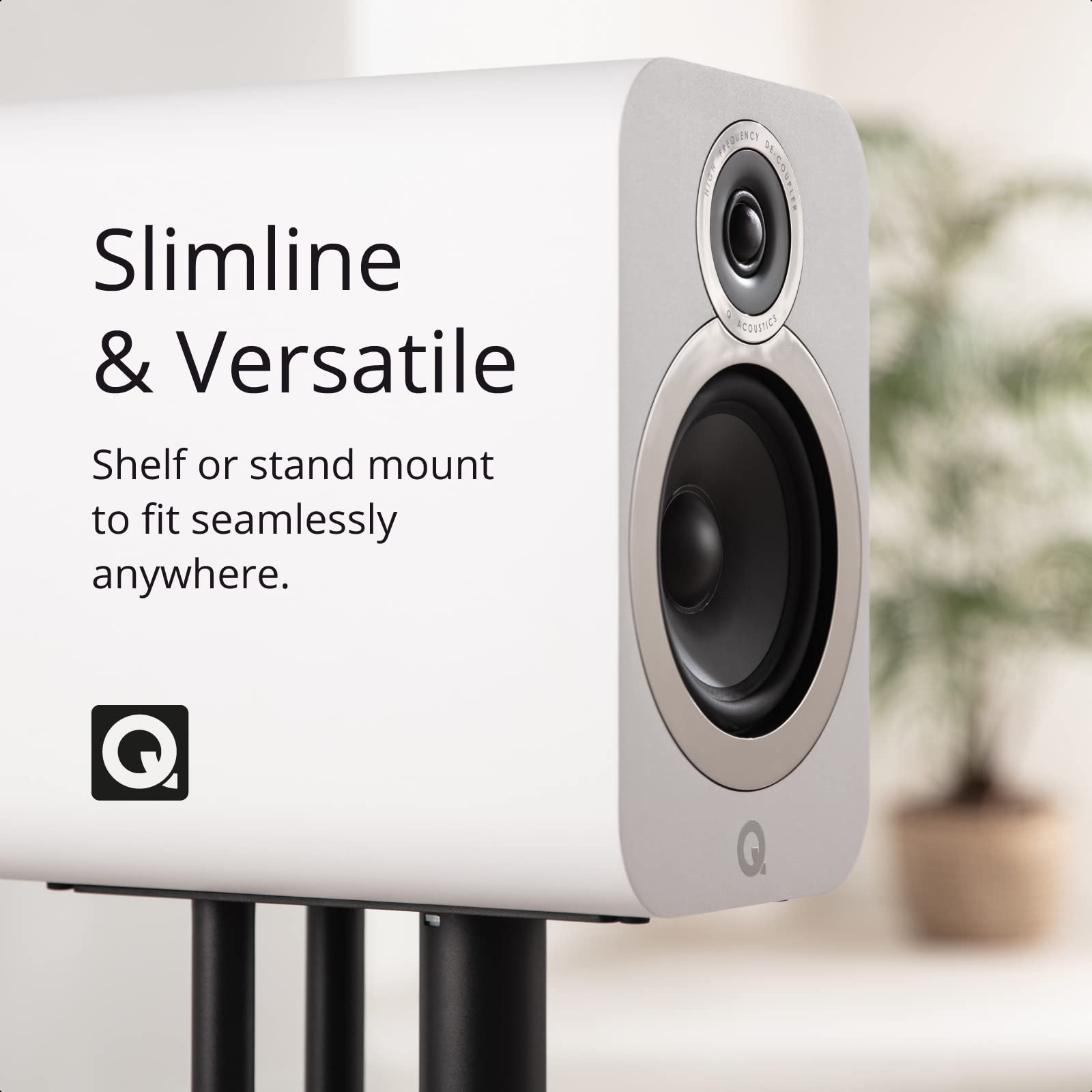 Q Acoustics 3030i スピーカー　白　本体&専用スタンド　セット 3030i Bookshelf Speaker Pair – QAcoustics