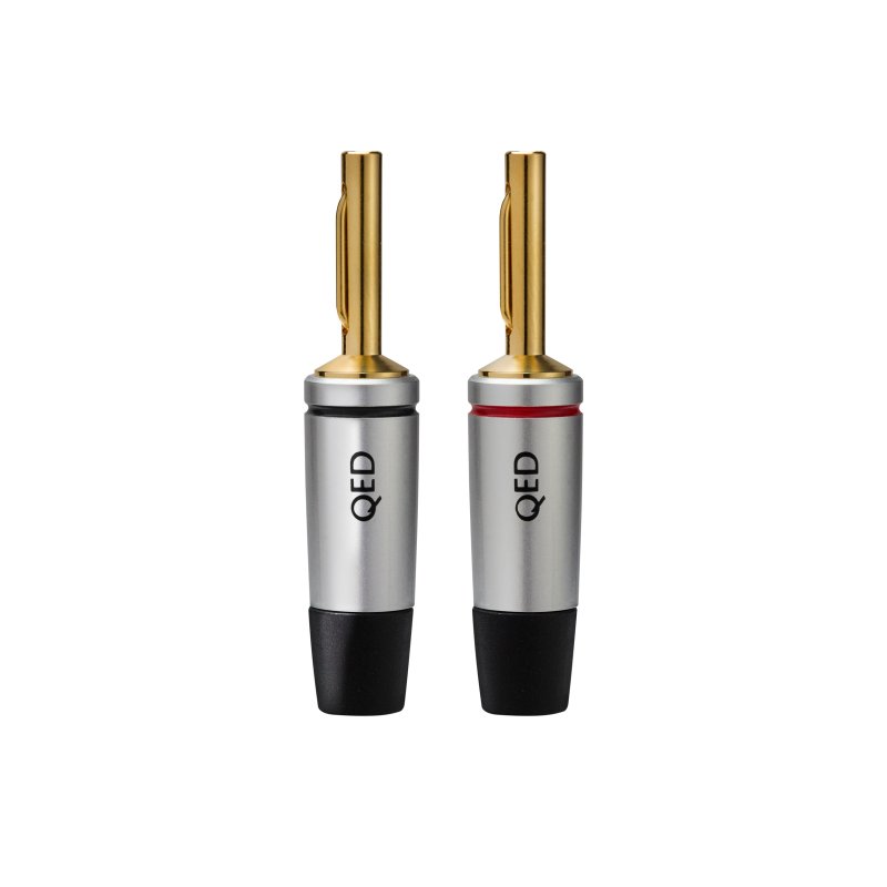 QED Performance Speaker Plugs 10 Red 10 Black